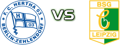 Hertha 03 - Chemie Leipzig детайли и статистика Hertha 03 - Chemie Leipzig детайли и статистика