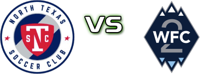 North Texas - Vancouver Whitecaps FC II head to head game preview and prediction