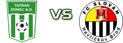 Tatran Ždírec n. D. - Slovan Havlíčkův Spiel Prognosen und Statistiken