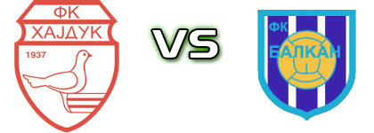 Hajduk - Balkan Mirijevo детайли и статистика