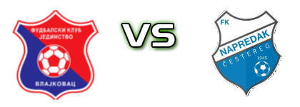 Jedinstvo (V) - Napredak (Č) detalji utakmice i statistika