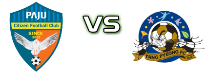 Paju Citizen FC - Yangpyeong Spiel Prognosen und Statistiken Paju Citizen FC - Yangpyeong Spiel Prognosen und Statistiken