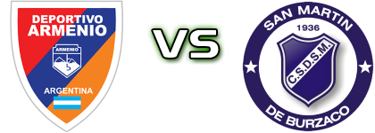 Dep. Armenio - San Martin de Burzaco head to head game preview and prediction
