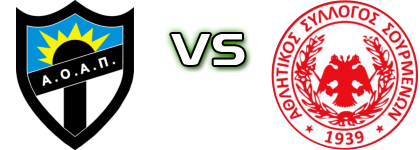 AO Agia Paraskevi - FC Sourmena Detalles y estadisticas AO Agia Paraskevi - FC Sourmena Detalles y estadisticas