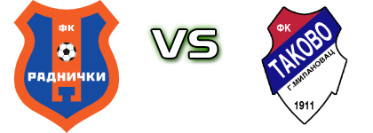 Radnički (V) - Takovo Estatísticas e detalhes do jogo