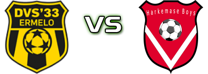 DVS'33 Ermelo - Harkemase B Spiel Prognosen und Statistiken