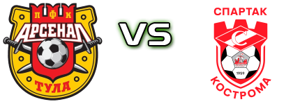 Arsenal - Spartak Kostroma детайли и статистика Arsenal - Spartak Kostroma детайли и статистика