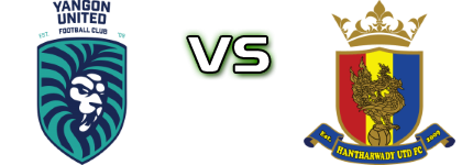 Yangon - Hantharwady United FC детайли и статистика Yangon - Hantharwady United FC детайли и статистика